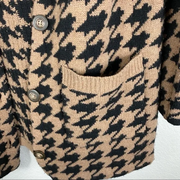Madewell Black and Tan Houndstooth Cardigan - Picture 5 of 7
